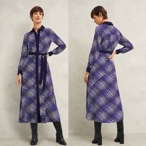 Hobbs Blue Elodie Shirt Dress